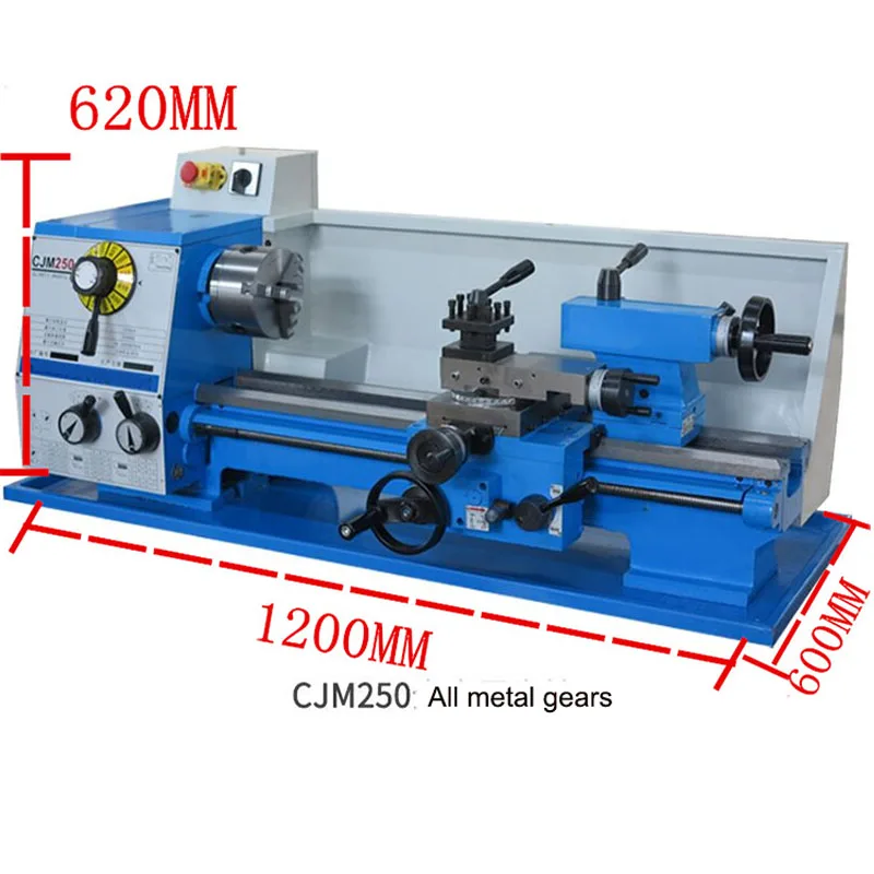 CJM250 Bench Lathe Huangshan Yongfeng General Car Ordinary Lathe Small Lathe Industrial Lathe Household Machine Tool