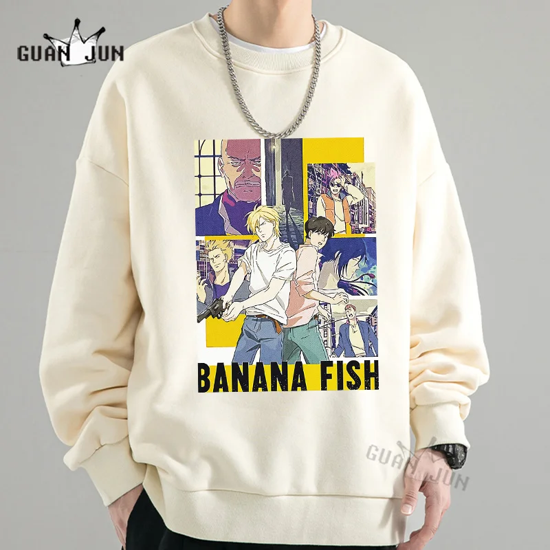 

Banana Fish Anime Sweatshirts Men/Women Popular Fashion Harajuku Banana Fish Hoodies Sweatshirt Pullover Streetwear Clothes