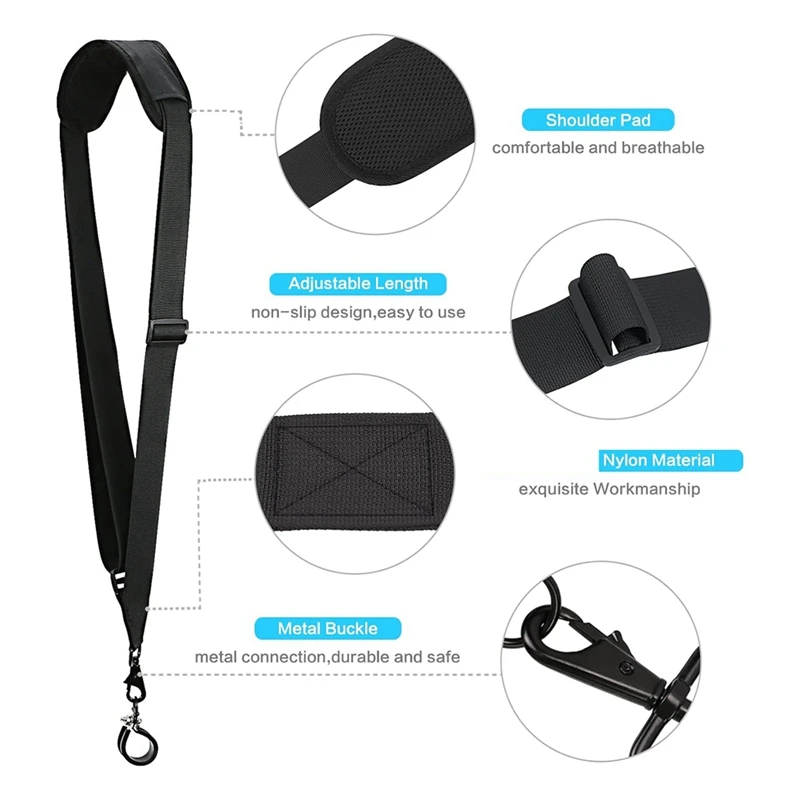 

Ремень для триммера, надежный плечевой ремень, ремень для кустореза, который упрощает вашу работу, совместим с воздуходувкой для листьев/ножницами для травы, прост в использовании.