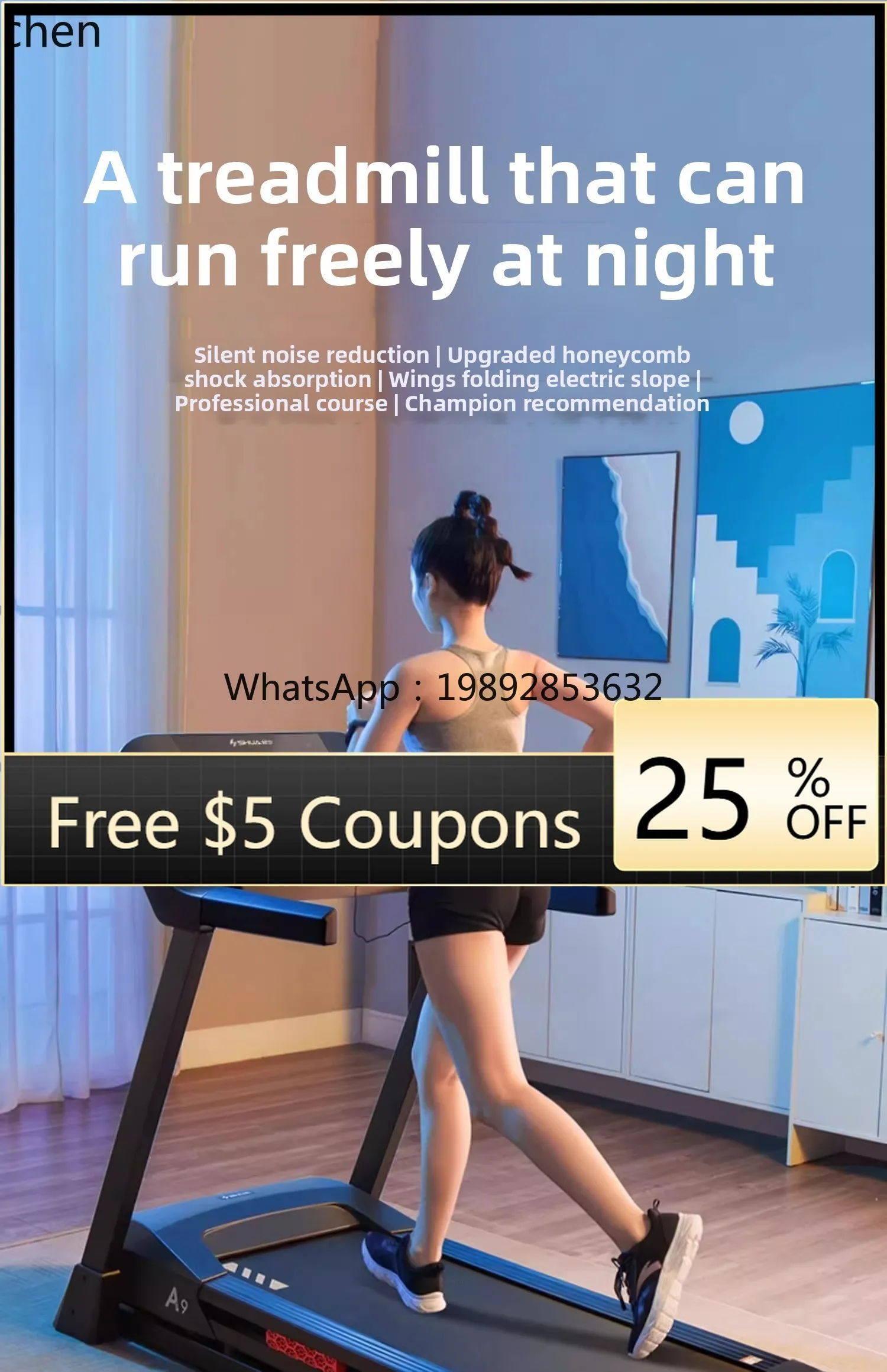 

Беговая дорожка AB, бытовая, бесшумная, складная, многофункциональная, для дома, десять брендов, флагманское оборудование для фитнеса