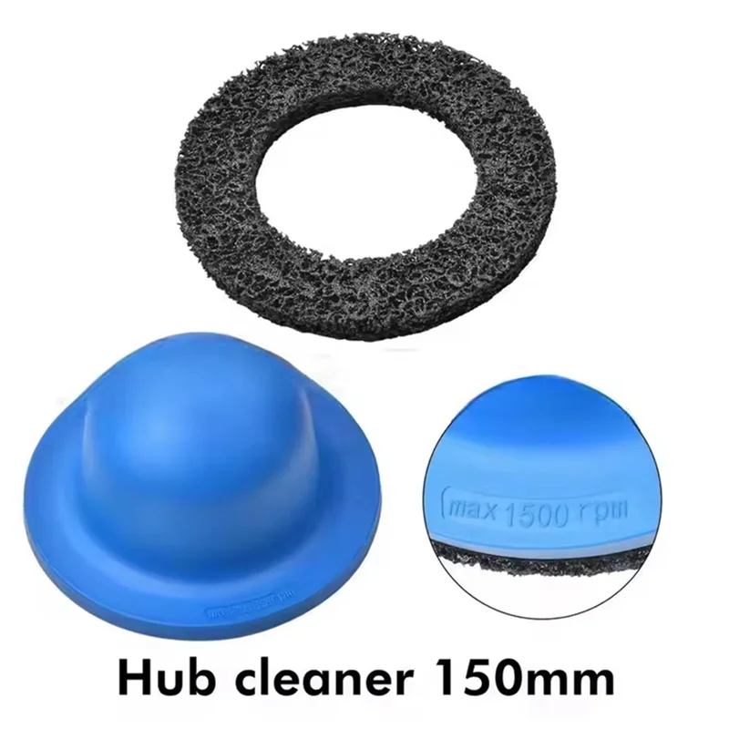 Disco abrasivo con cepillo para cubo de rueda ABDJ, 150 mm, 1/2 Dr. Pulido de llantas de pulido de óxido del rotor de limpieza