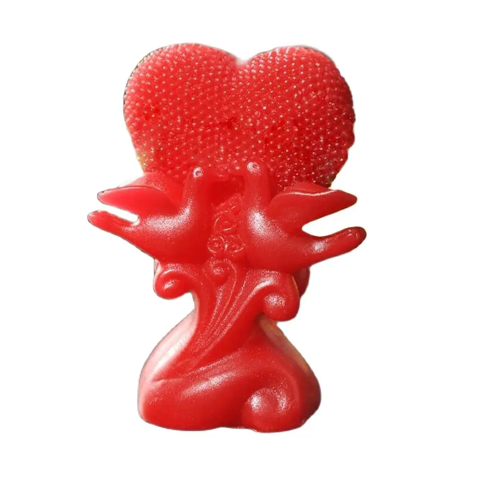 3D Heart Shaped Silicone Molds DIY Handwork Valentine's Day Chocolate Soap Dove Candle Moulds for Crafting