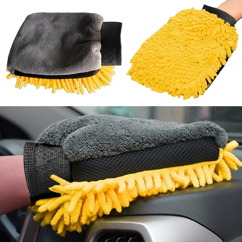 Car Washer Sponge Ultrafine Fiber Chenille Microfiber Car Care Detailing Brushes Washing Towel  Auto Gloves Wash and Cleaning