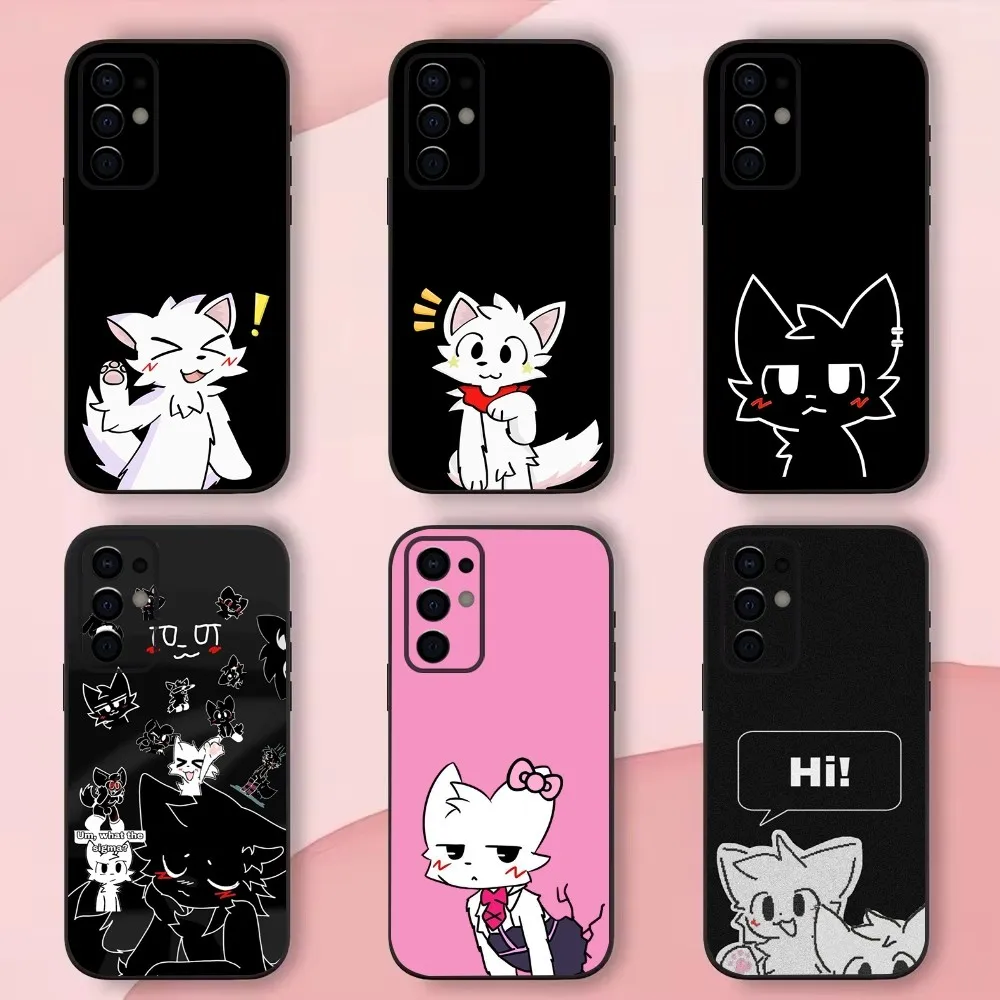 B-Boykisser Cat Cute Phone Case For Samsung S24,S21,S22,S23,S30,Ultra,S20,Plus,Fe,Lite,Note,10,9,5G Black Soft Shell