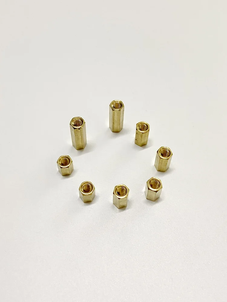 M4 Hardware Fasteners Brass Bolt PCB Board Spacing Isolation Pillar Hexagonal Copper Stud Nut