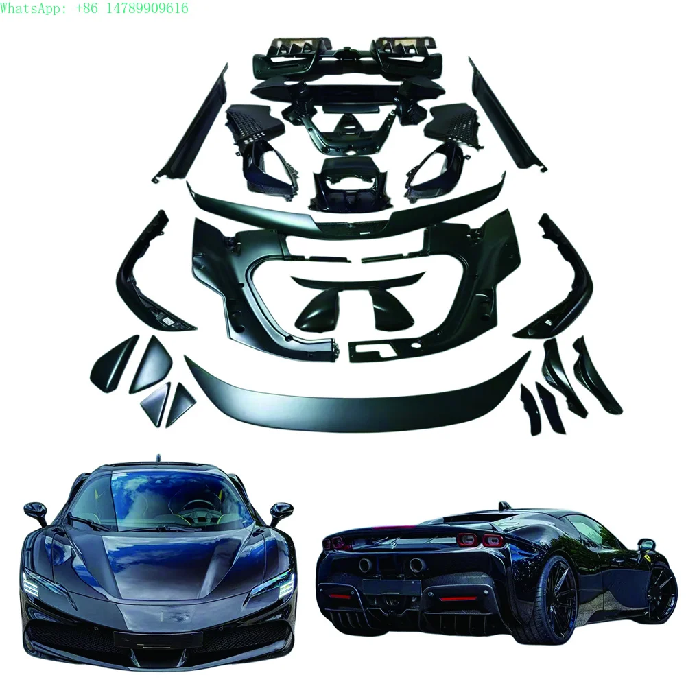 Full Custom Build With Old-to-new Body Kit ConversionFor Novitec Style Full Body Kit Green Blue Pure Dry Carbon Fiber For SF90