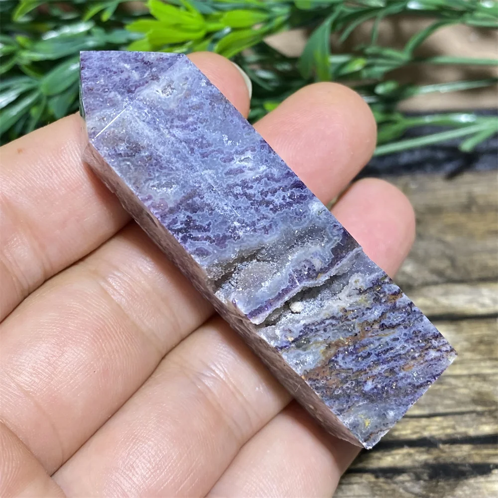 Purple Sphalerite Crystal Wand Natural Stone Mineral Geode Tower Fengshui Reiki Meditation Obelisk Wichcraft Home Decor For Room