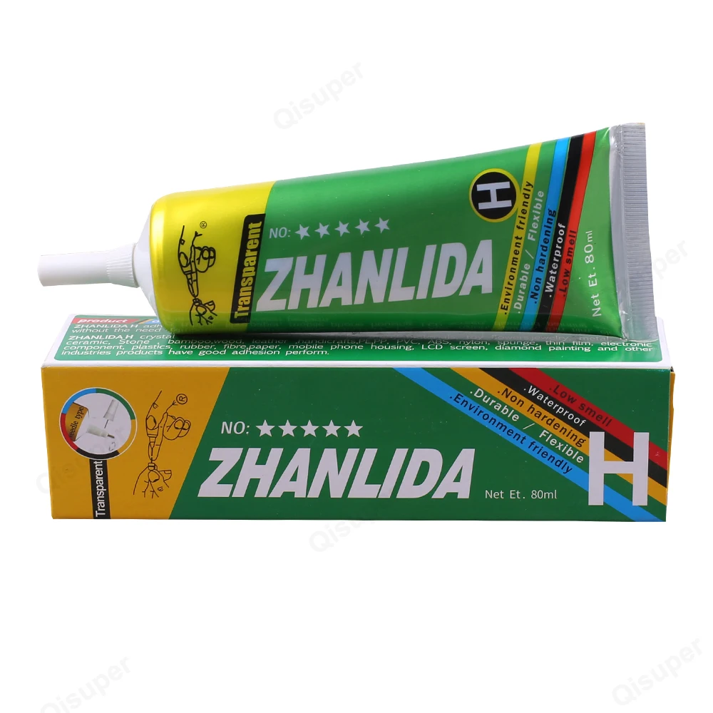 Zhanlida cola com ponta de precisão para telefone eletrônico strass jóias couro têxtil roupas artesanato super adesivo bond