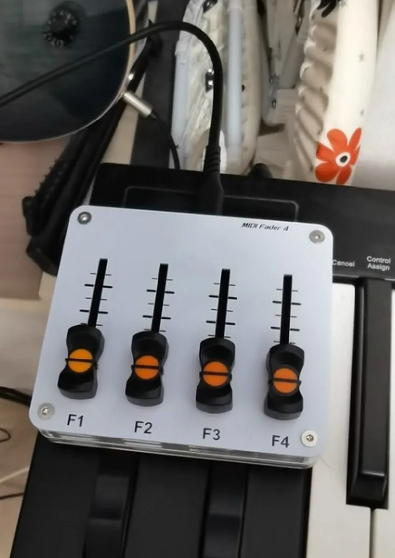4-Way MIDI Push Rod 42mm Stroke Fader Custom CC Information USB Interface Music Host Software Controller