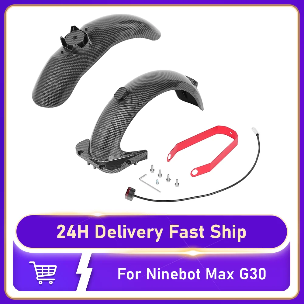 

Carbon Fiber Fender Taillight Bracket for Ninebot Max G30 Electric Scooter Accessories Parts Rear Mudguard Bracket Tail Lamp Set