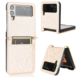 For Samsung Galaxy Z Flip 3 Flip 4 5G Dot Twill Hard PC Shockproof Case For Samsung Galaxy Z Flip3 Flip4 Case Protective Case