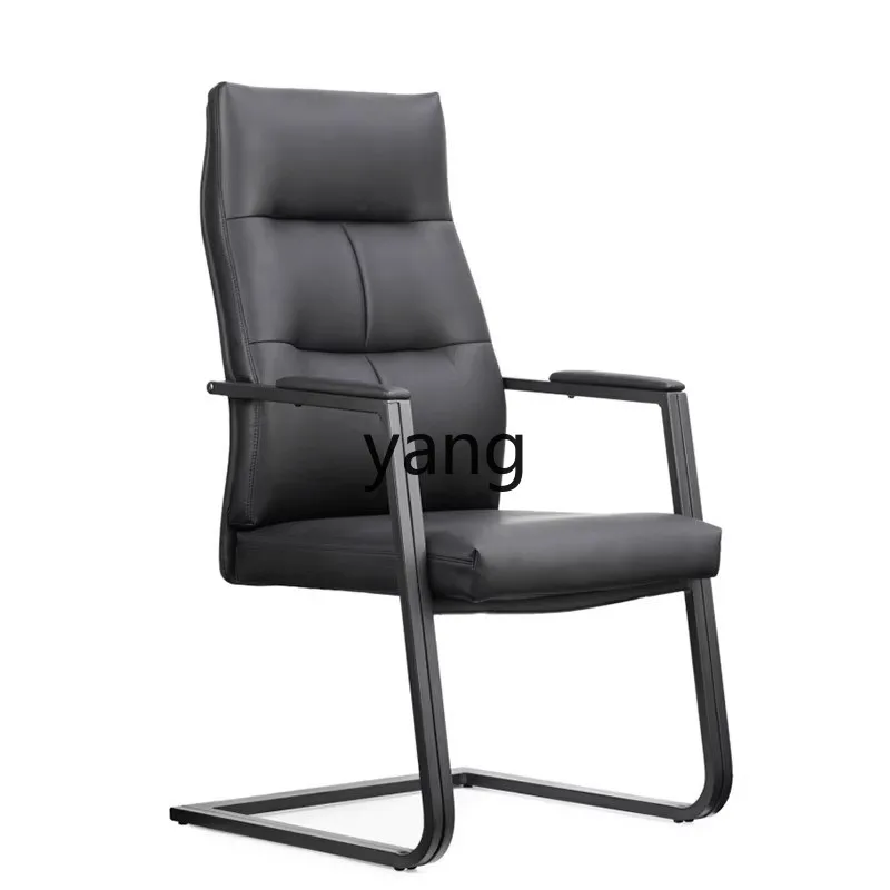 LTT Office Chair Home Study Comfortable Simple Modern Armchair Pulley Leather Chair