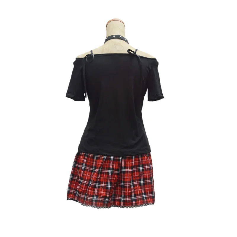 Anime Classroom Murder Shiota Nagisa uniformes de chica Punk disfraz de Cosplay para fiesta de Halloween conjunto completo con accesorios y peluca RZ