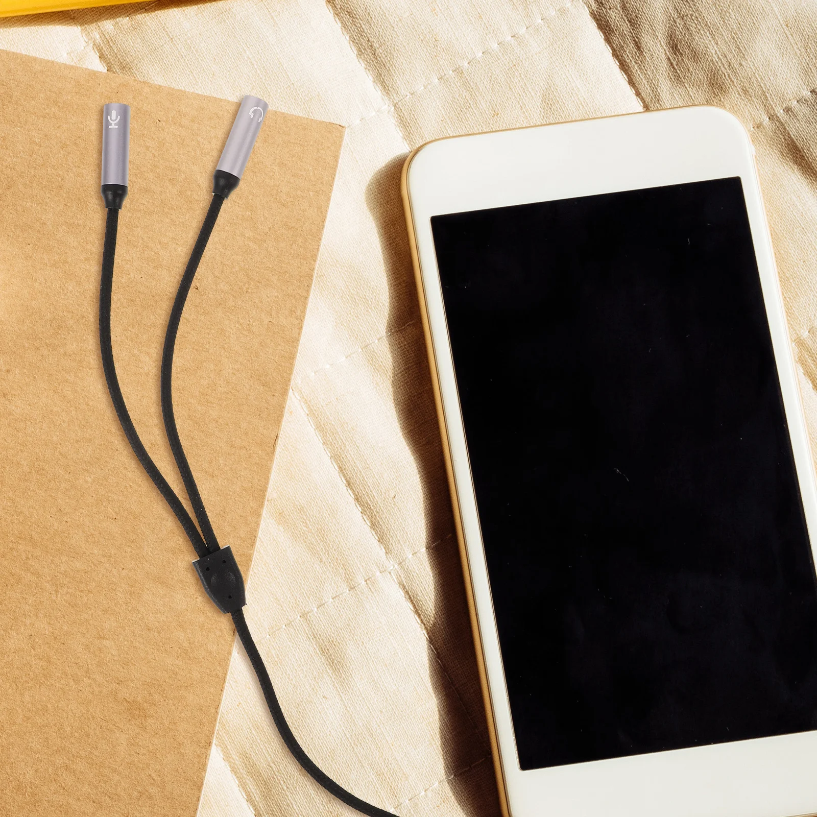 

Dual Headphone Adapter Earphone Splitter Audio Cable Portable Male Female Mic Jack Splitter Replacement Smartphone Headset