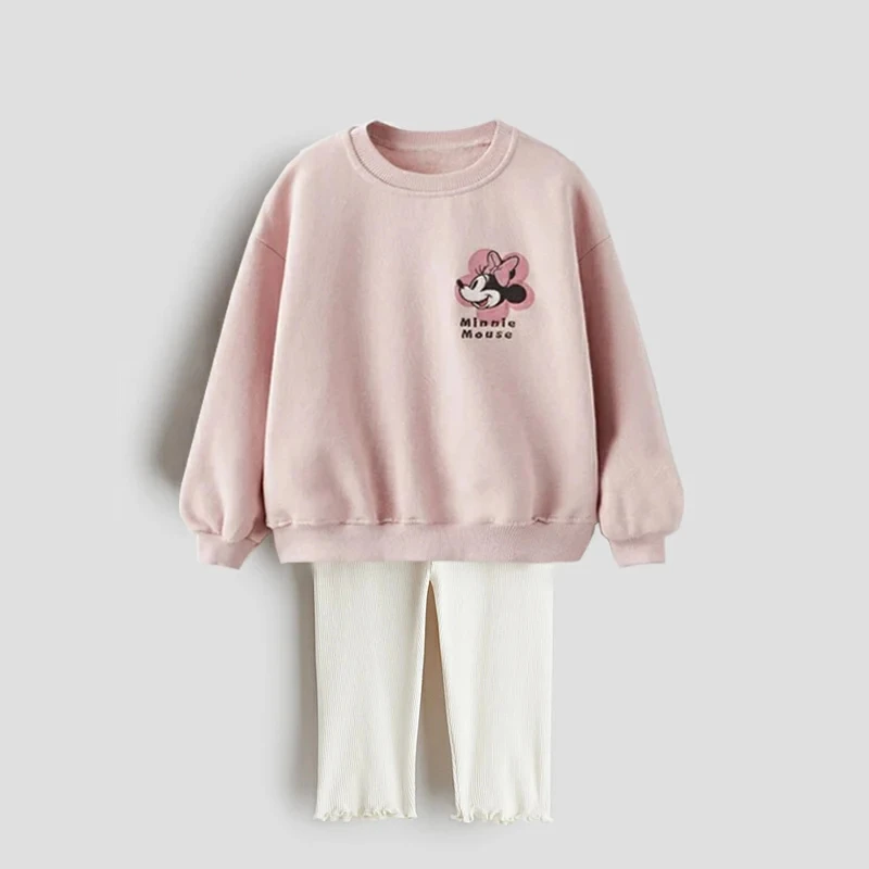 New Long Sleeve Suits Cartoon Print Sweatshirt Pants 2pcs 0-6Year Kids Casual Hoodies All-match Pants Autumn Clothes Outer Wear image 2