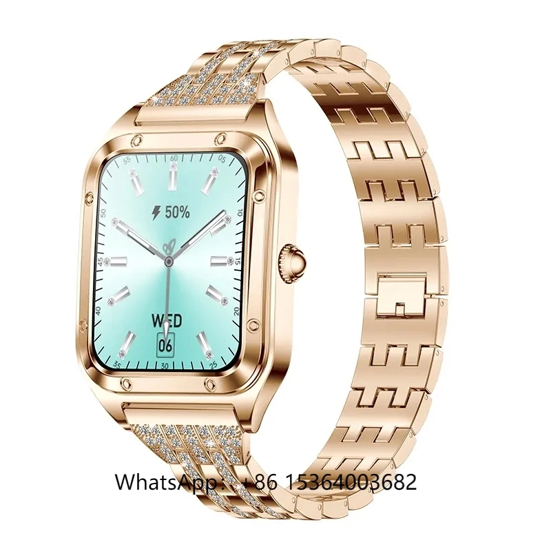 

TJXL-1.59 Inch Luxury Waterproof Heart Rate Blood Pressure Monitoring Smart Sports Watch I98 for Women