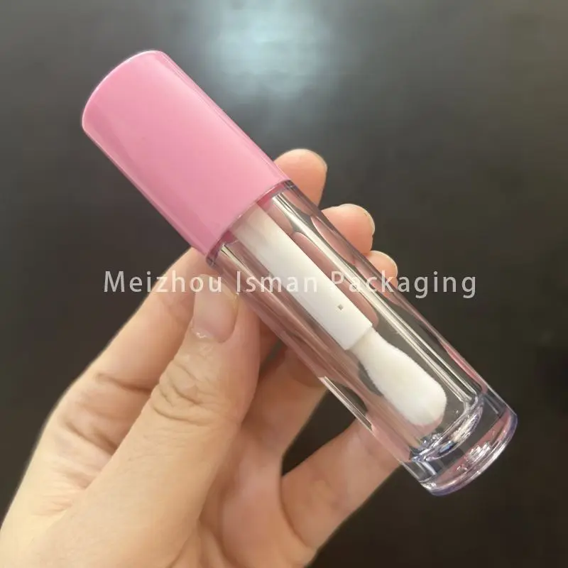 50pcs Big Brush Applicator Holographic Empty Sliver White Pink Lipgloss Packaging Bottles Purple Lavender Lip Gloss Tube 4.5ml