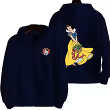 Snow White Men Cartoon Zipper Hoodie