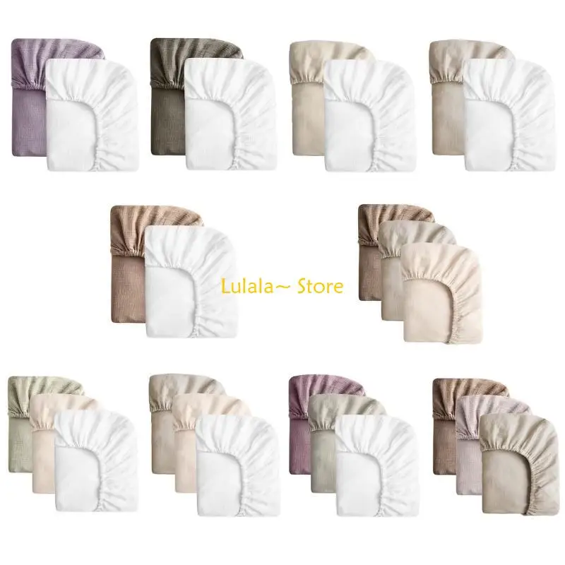 

Y4QA Set of 2/3 Baby Fitted Sheet Comfortable Bassinet Protective Cover Sleeve Nursery Essential for Standard Crib Mattress