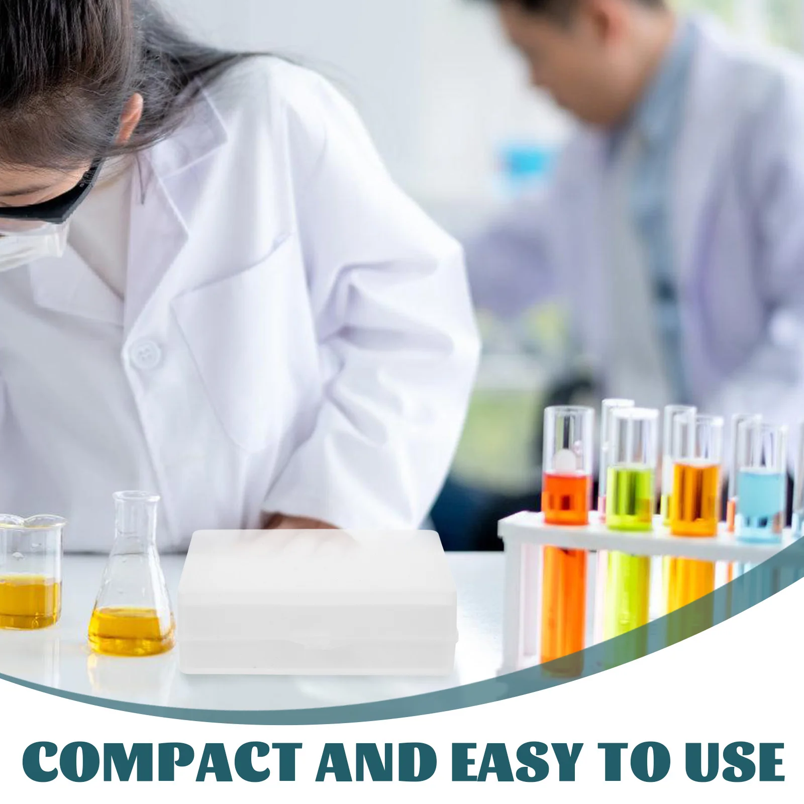 Sample Tube Box 96-Hole Laboratory Test Tube Holder Storage Box for Centrifuge Tubes Vial Holder Compact Design