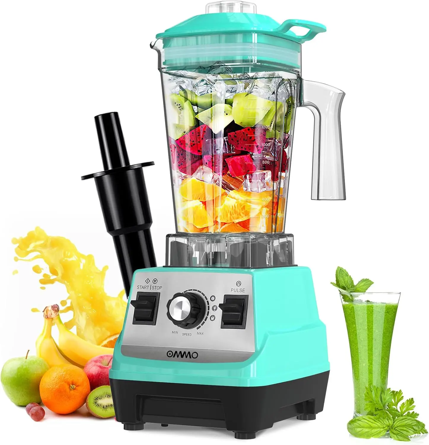 

Blender 1800W, Professional High Speed Countertop Blender with Durable Stainless Steel Blades, 60oz BPA Free Blender for Shakes