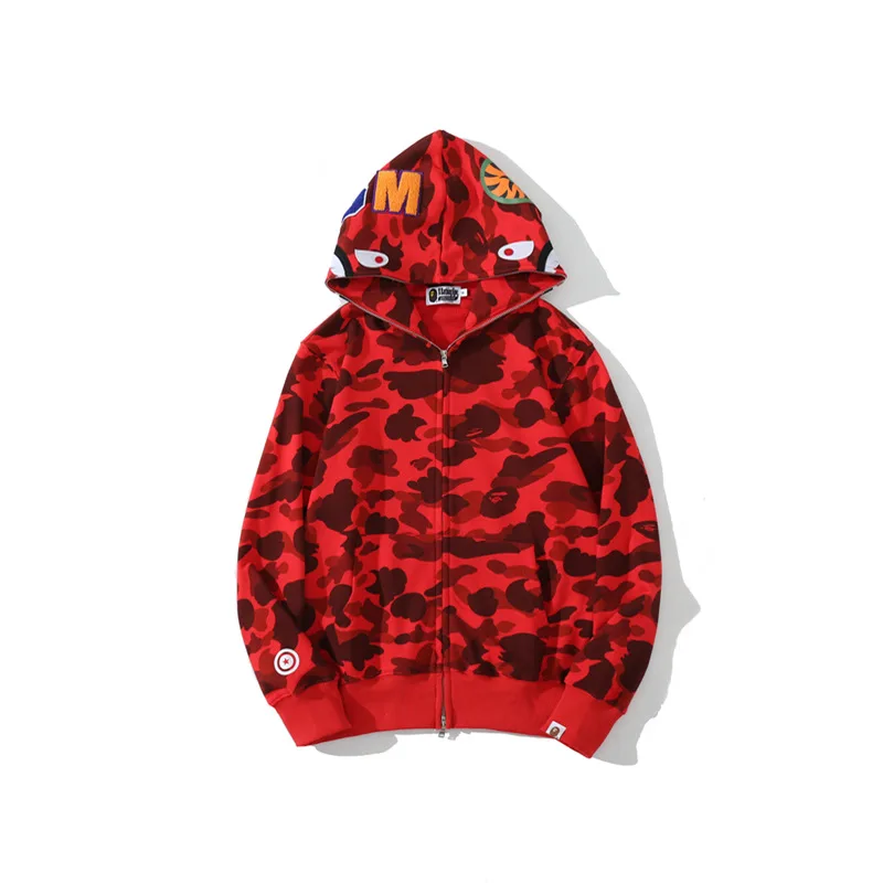 BAPE Shark Head Ape Head Zipper Top Top Color and Style Complete Role Playing Hoodie 3D cos Hoodie Zipper