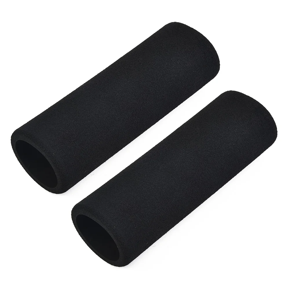 2pcs Black Motorcycle Motorbike Cover Grips Anti-Vibration Handle Bar Foam Comfort Slip-on Fit 3.17-3.68CM Handle UV Resistant