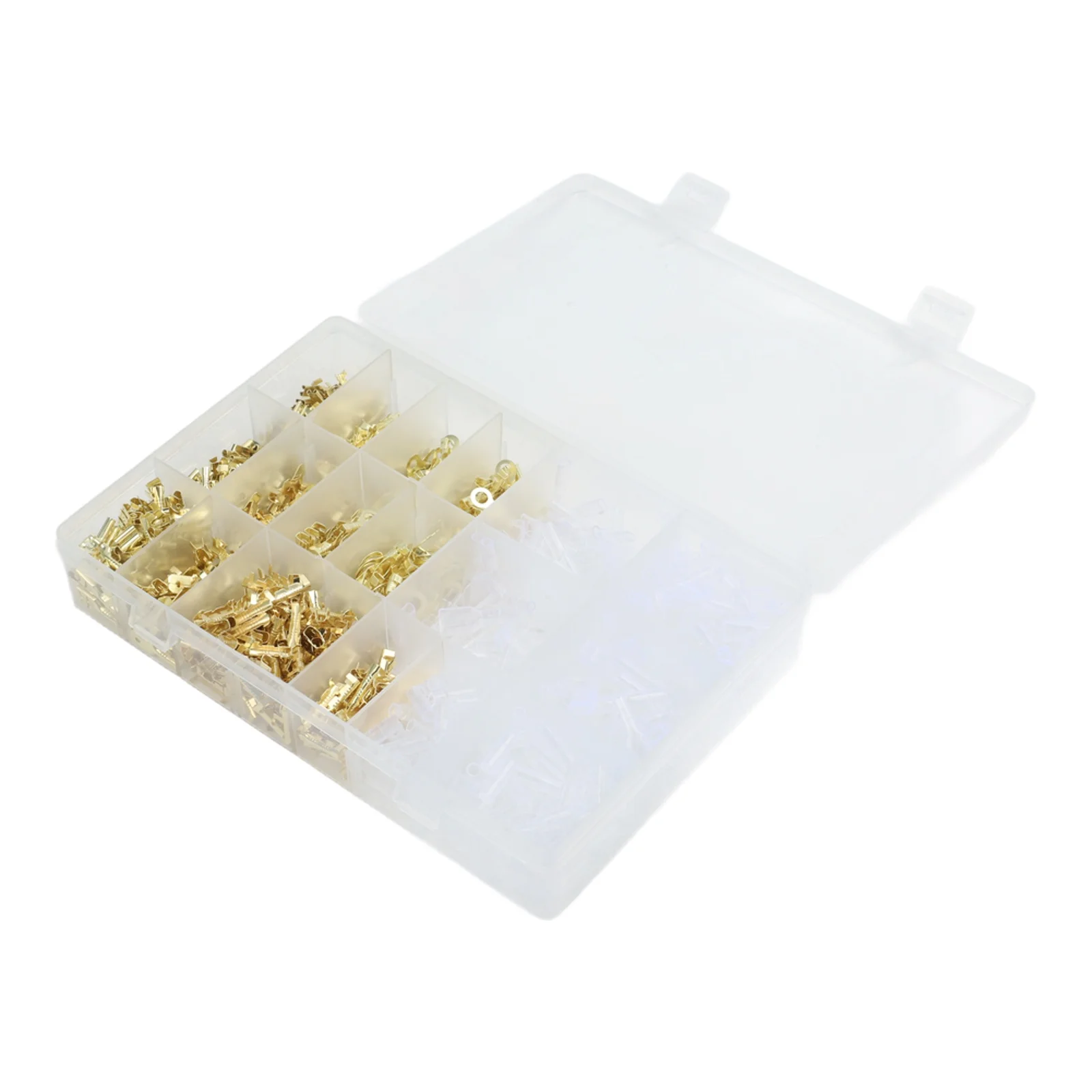 1000pcs Male Female Electrical Crimp Terminals Kit 2 8mm 4 8mm 6 3mm Wire Connectors with Ground Tabs and Cable Tie Mounts