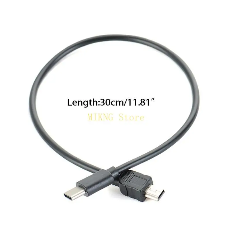 30cm Black Type C to Mini USB Camera OTG Copy Conversion Cable Indispensable Type C to Mini USB Adapter best sale
