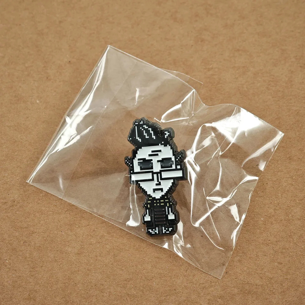 LISA The Painful RPG Game Pixel Art Emaille-Pin Niedliche 8-Bit-Cartoon-Broschen Lustige Brillenfigur-Abzeichen Gamer-Geschenk für Rucksäcke – Detail 12