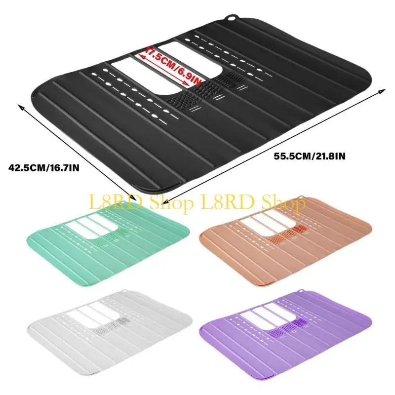 L8RD Foldable Sink Cover Silicone Beauty Makeup Brush Mats Small Bathroom Sink Cover Makeup Organizers Mats - view 6
