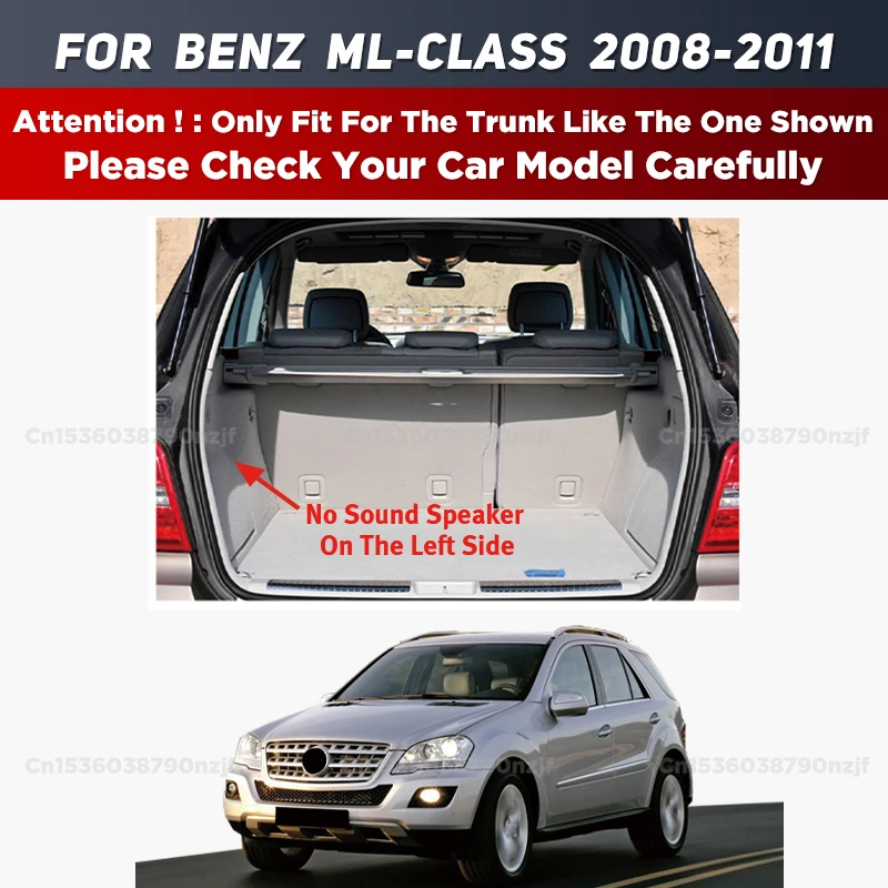For Mercedes Benz ML class W164 2008 2009 2010 2011 Car floor mats Foot Pads 3D Car Trunk Mat Cargo Liner Carpet Accessories