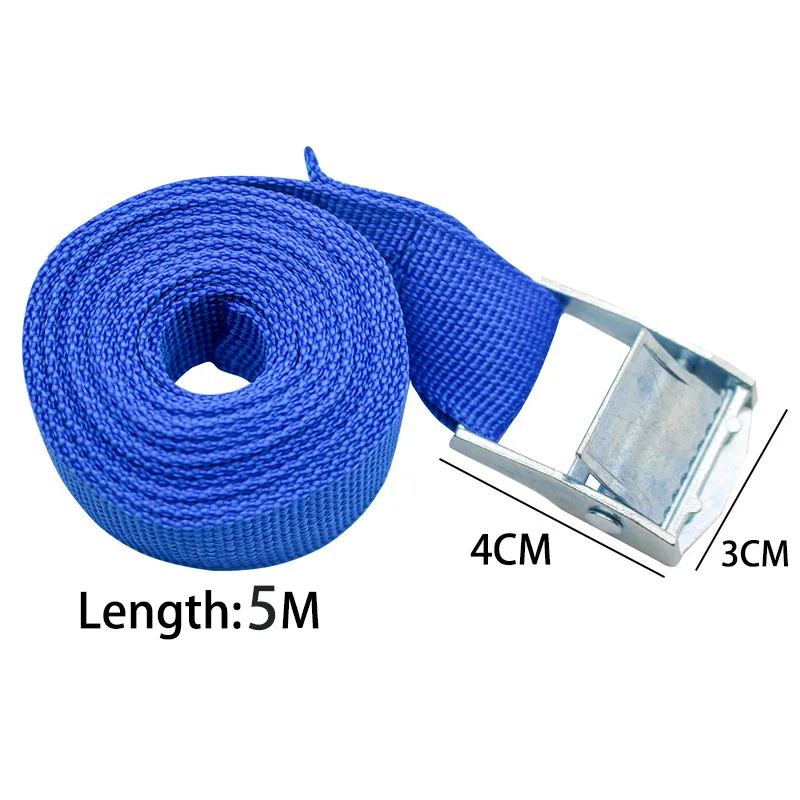 5M Buckle Tie-Down Belt Cargo Straps Pressure Buckle Straps Adjustable Heavy Luggage Fixing Lifesaving Defens Buckle Safety Rope