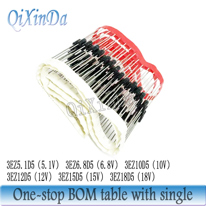 20PCS 3EZ15D5 3EZ16D5  3EZ18D5 3EZ20D5 3EZ22D5 3EZ24D5 3EZ27D5 3EZ30D5 3EZ33D5 3EZ36D5 3EZ39D5 DO-15 3W Zener Diode