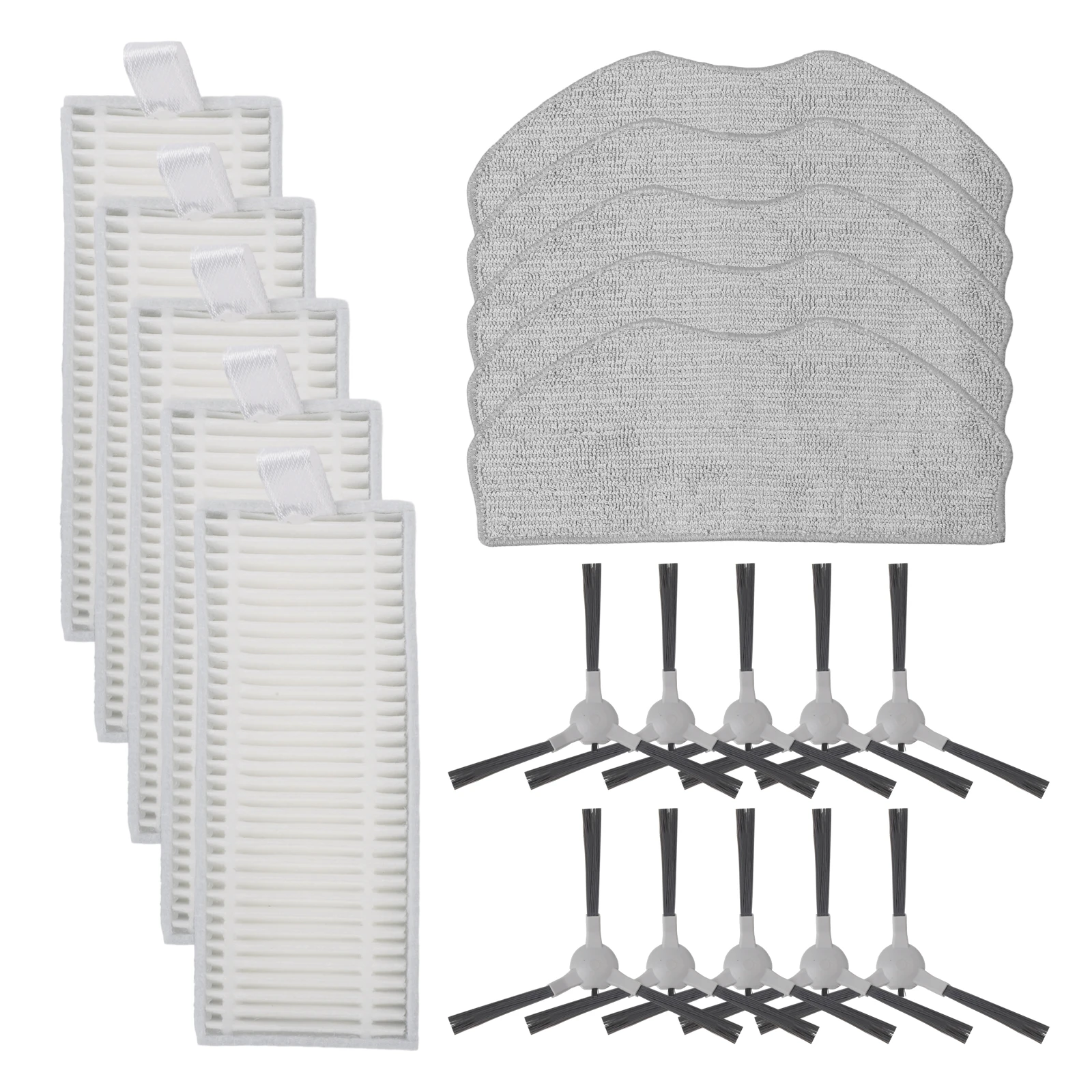 Robot Vacuum Accessory Set for ROPVACNIC S1 and For Tipdiy G90 Filters Mop Cloths and Side Brushes for Optimal Performance