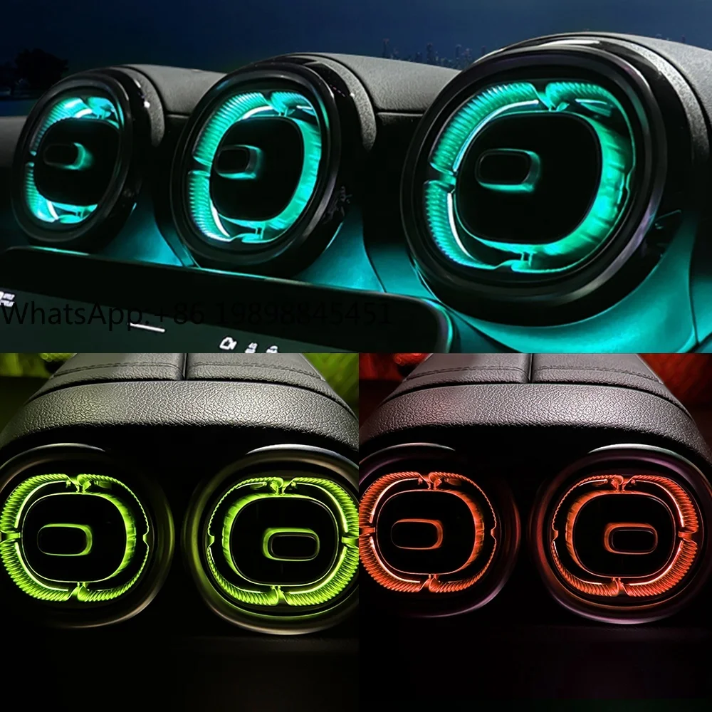 Presa d'aria per turbina per auto Presa d'aria decorativa per luce ambientale Prese d'aria CA per Mercedes Benz Classe C W206 GLC X254