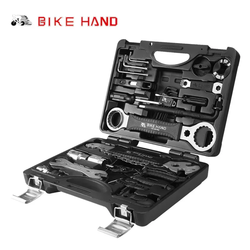 BIKE HAND YC-721-CN Bicycle 18 in 1 Professional Maintenance Toolbox Multi-function Tool Case Repair Tools