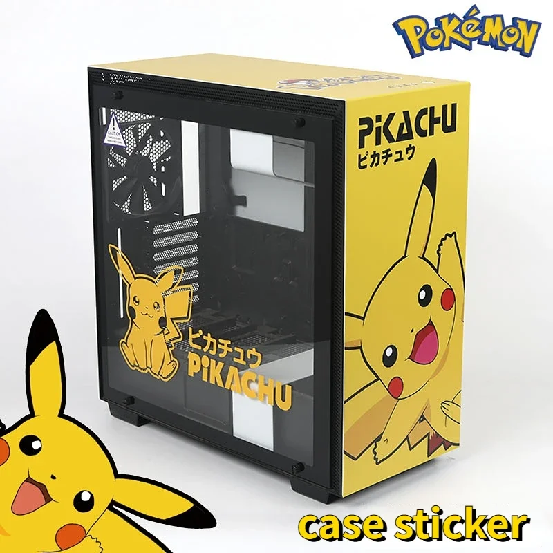 

Japanese anime Pokemon stickers Pikachu color chassis stickers computer host decorative film desktop cover stickers