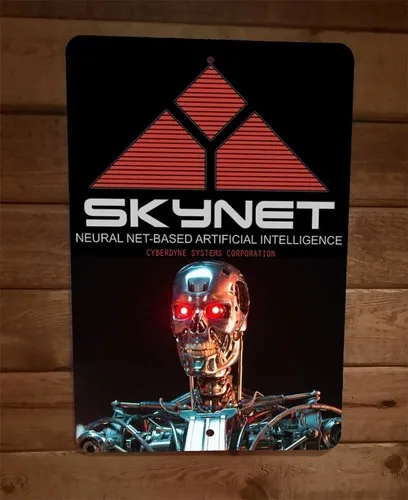 Panneau mural en métal Skynet Neural Net Based AI Terminator Cyberdyne Systems