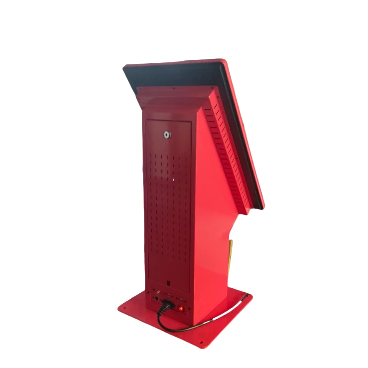 Contador de checkout de loja de conveniência de quiosque de mesa de 21,5 polegadas com serviço de quiosque de pedido com retenção com impressora