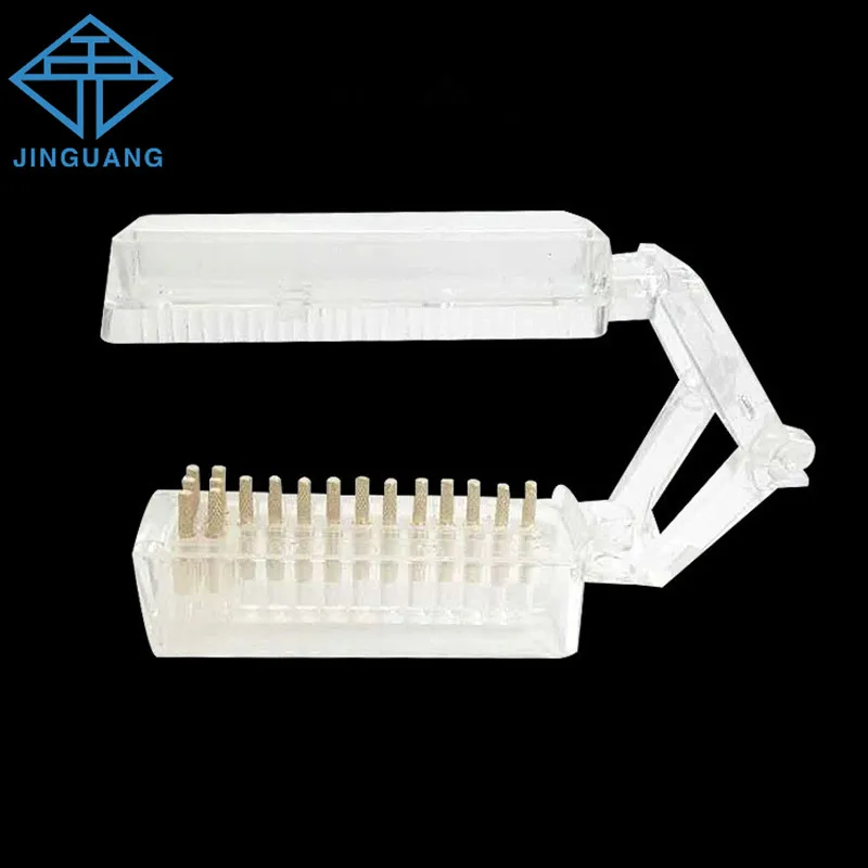 50pcs Disposable Dental Lab Plastic Articulator Anterior Half Arch Impression Tray Dental Half-Port Plastic Mold Splitting Frame