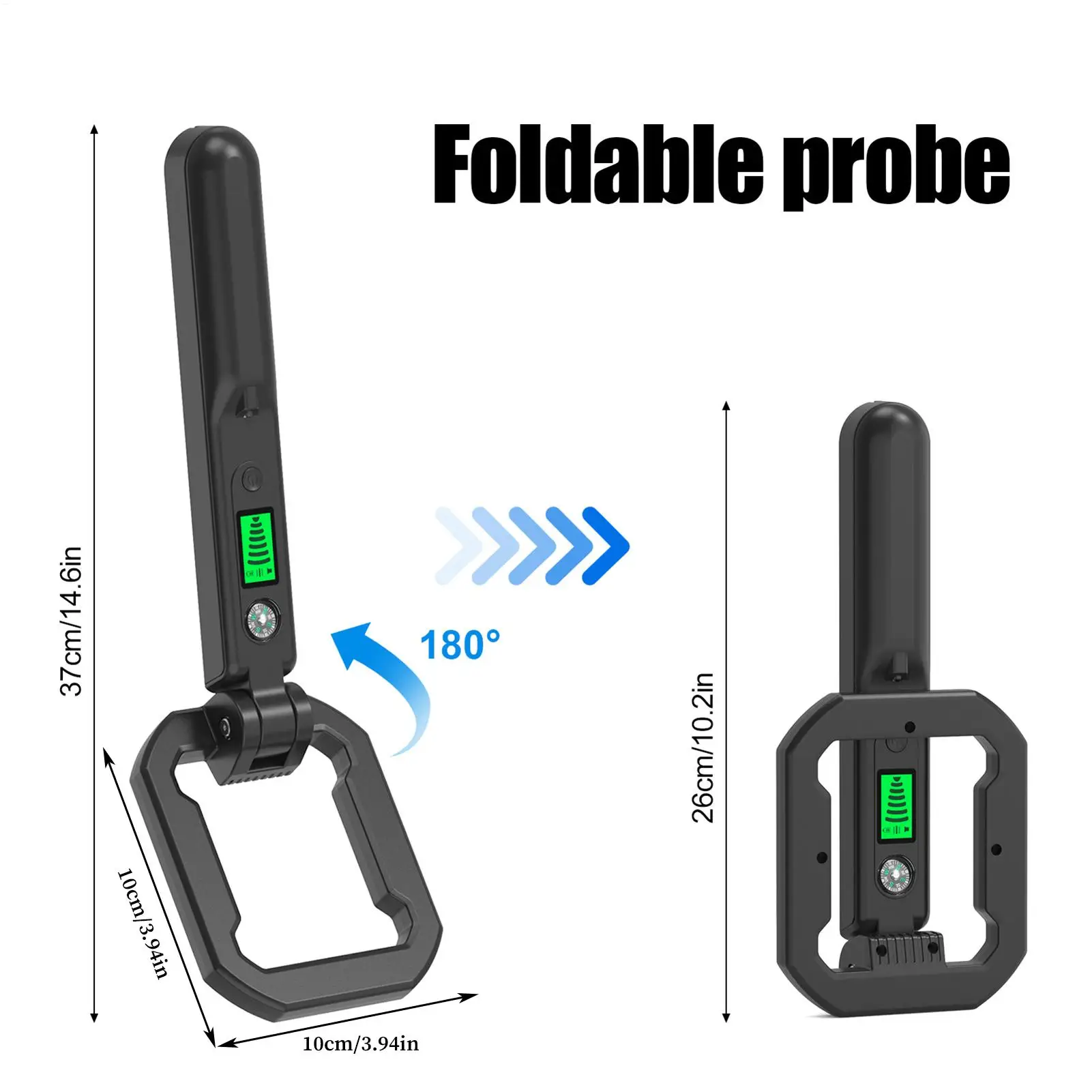 어린이용 금속 탐지기 방수 접이식 보물 찾기 내장 나침반 금 탐지기(가청 및 진동 경고 포함)