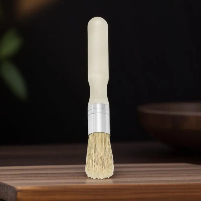

Wooden Handle Small Bristle Brush For Painting Art Crafts Oil Acrylic Stencil Diy Tool Kids Adult Artists Outdoor Use