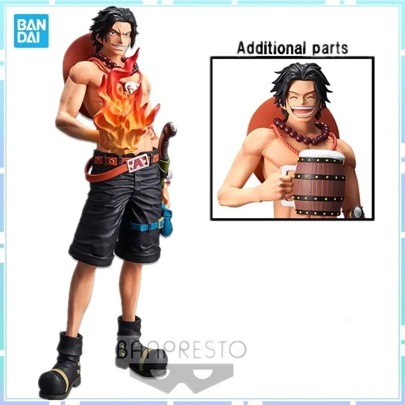 

Bandai Original Banpresto Anime One Piece GRANDISTA NERO Portgas D Ace Barbecue Wine Cup Action Figures Model Toys