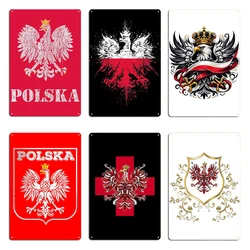 Poland Polska Eagle Flag G Metal Sign Create Pub Plates Pub Garage Polska Eagle Flag Tin Sign Poster