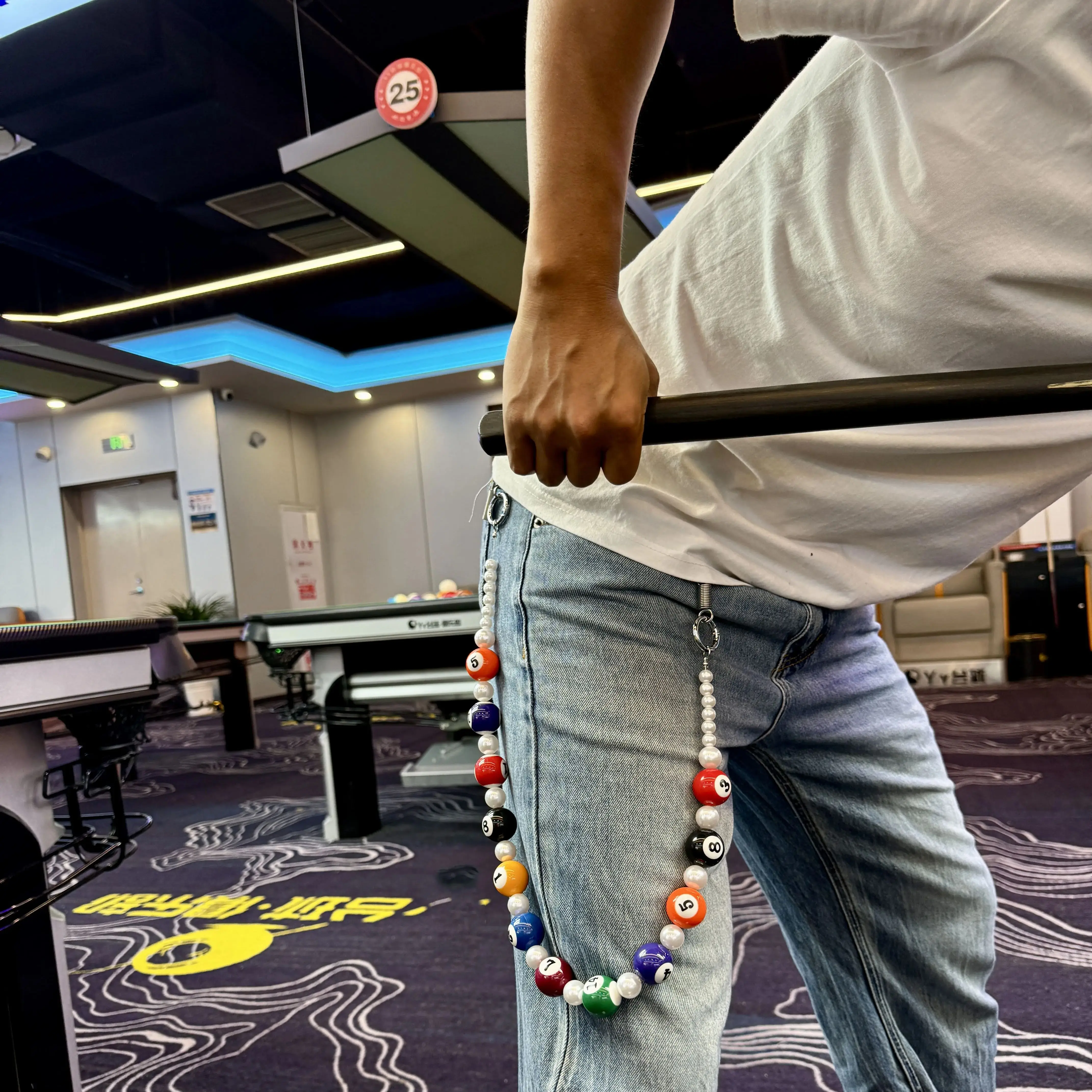 Purely Handmade Hip-Hop Punk Style Pants Chain, Exaggerated Large-Sized Billiard Fashion Accessory