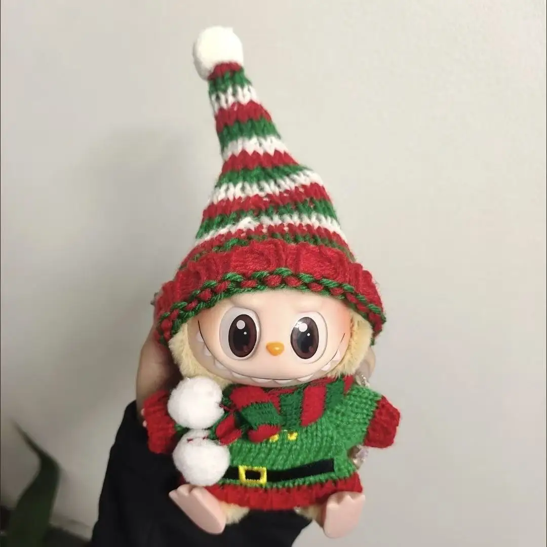 

17cm Labubu Clothes Blind Box Universal Sitting Standing Plush Doll Accessories Labubu Designer Clothes Pumpkin costume set