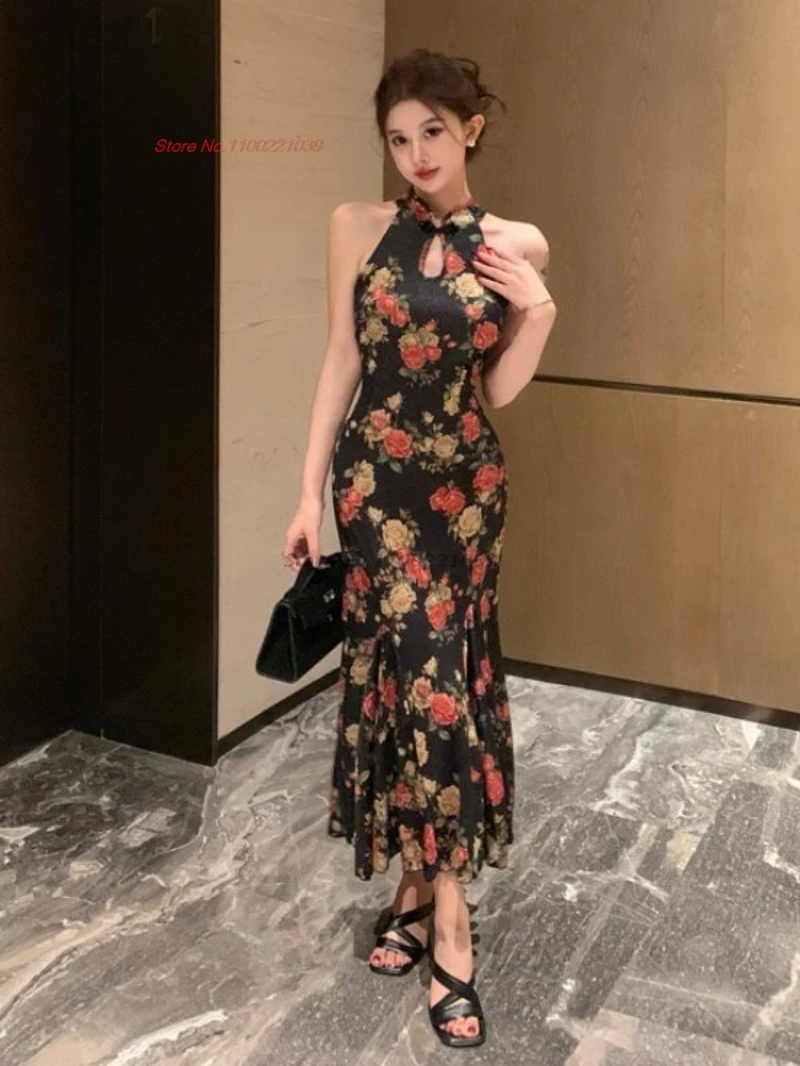 2026-chinese-improved-cheongsam-sexy-dress-qipao-traditional-flower-print-sleeveless-qipao-nightclub-evening-banquet-dress-qipao