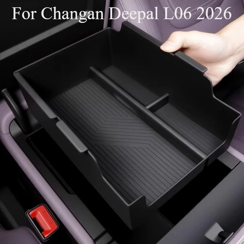 

For Changan Deepal L06 2026 Center Console Organizer Tray - Custom Fit Armrest Storage Box with Anti-Slip Base