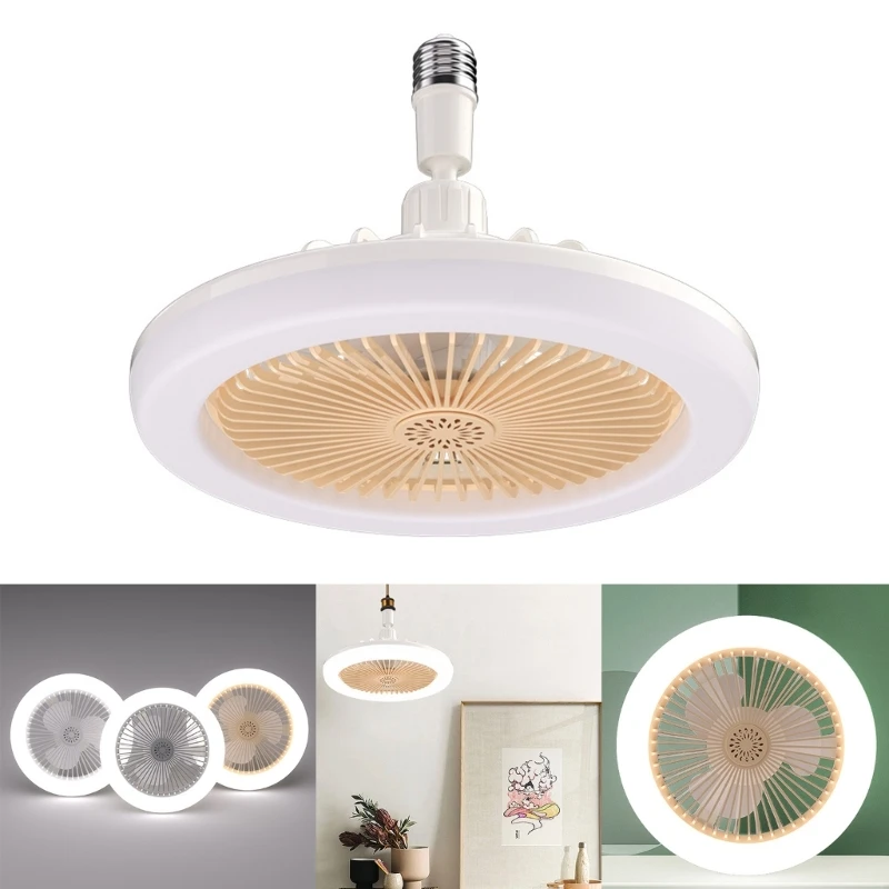 E27 LED Bulb Fan Lamp 30W LED Ceiling Fan For Home Ceiling Light Bedroom Light Decor Lighting Night Market